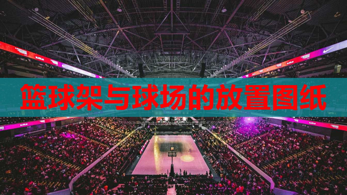 篮球架与球场的放置图纸